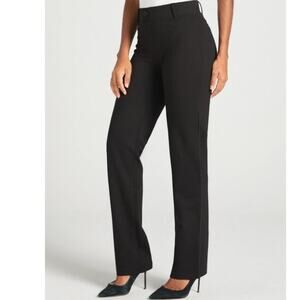 Betabrand Black classic dress pants straight pull on Ponte black